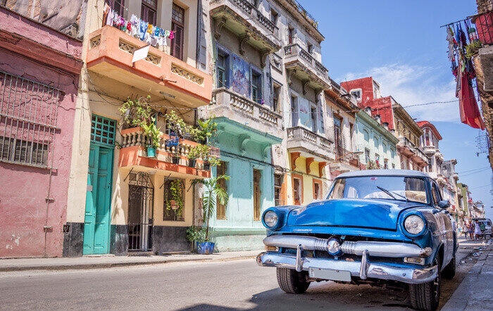 Vintage classic american car in Havana, Cuba